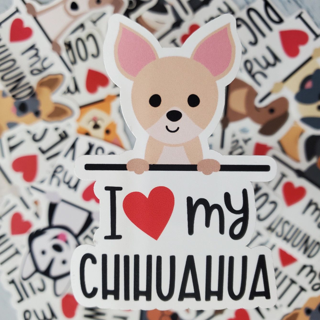 BREED STICKER I LOVE MY CHIHUAHUA