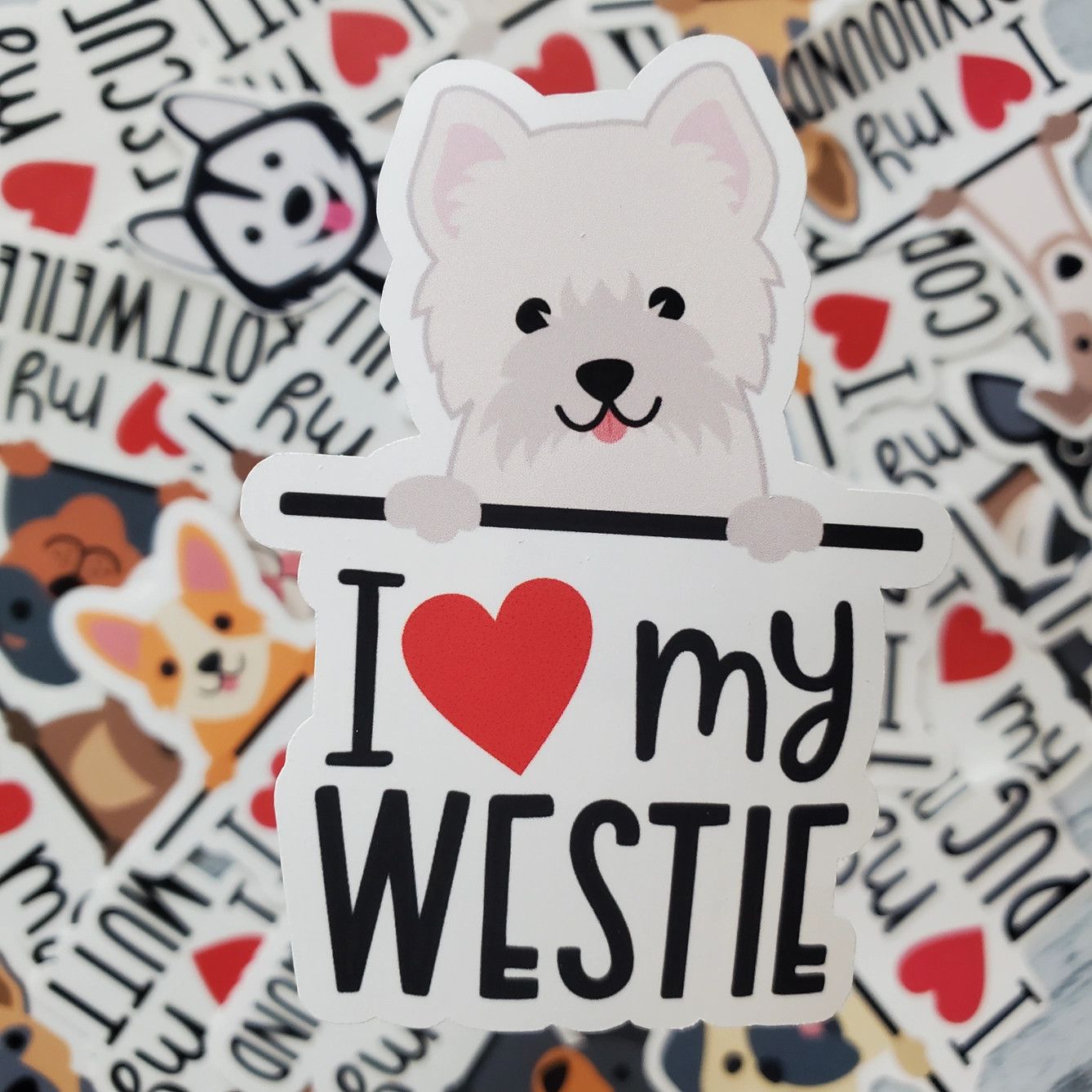 BREED STICKER I LOVE MY WESTIE