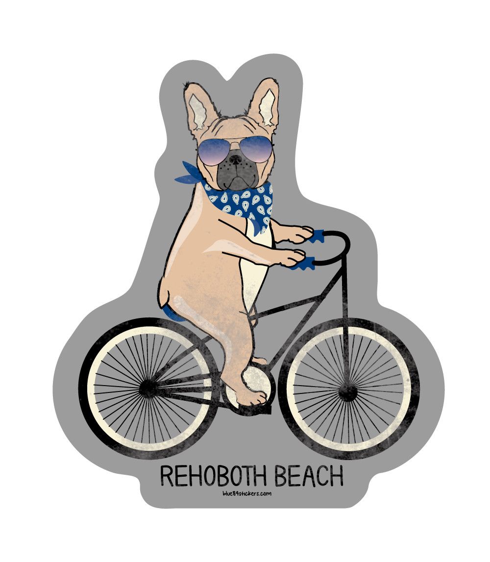 ACRYLIC MAGNET FRENCH BULLDOG BIKER