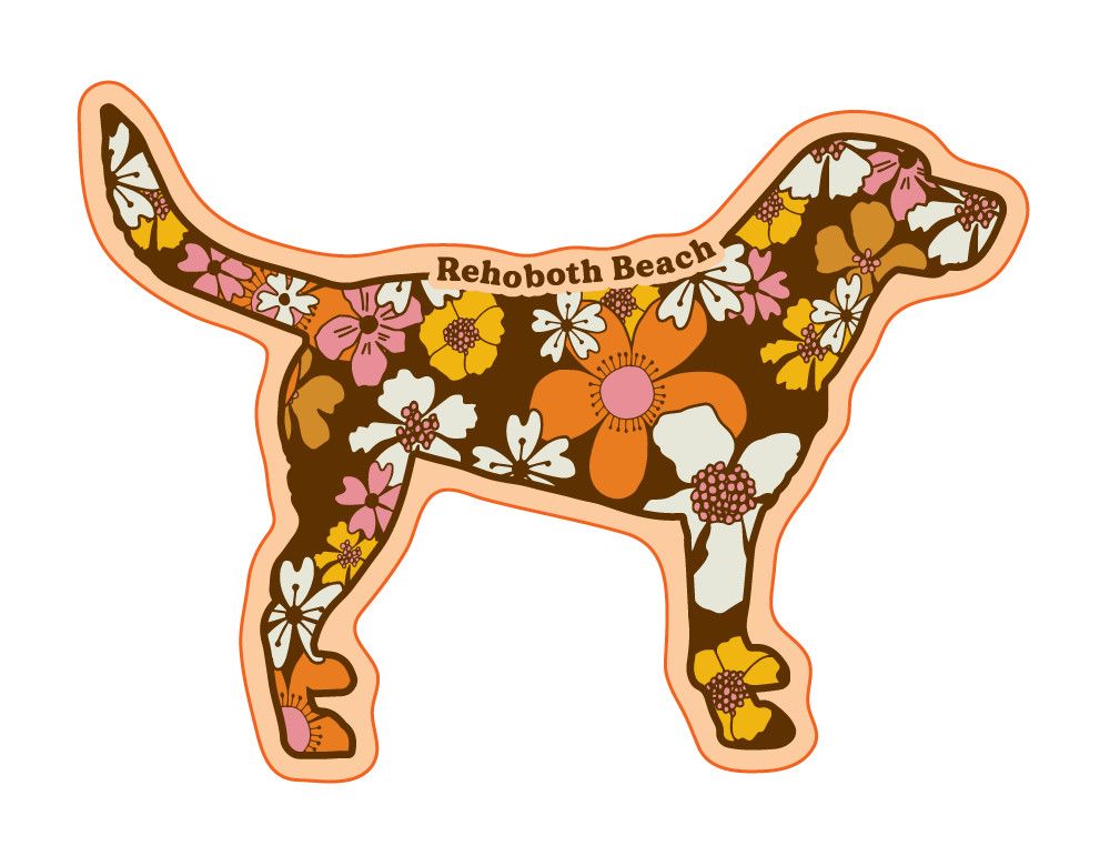 ACRYLIC MAGNET RETRO FLORAL LAB