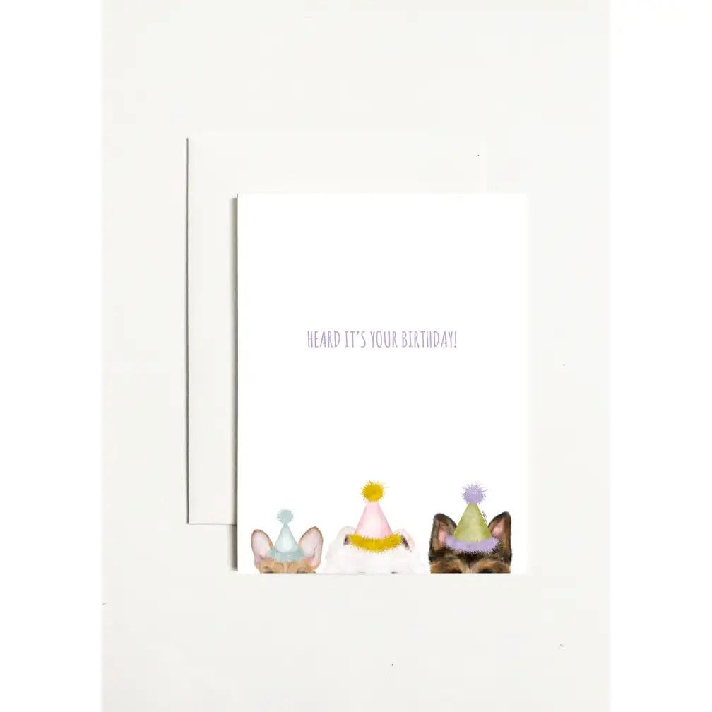 BIRTHDAY CARD HEARD IT'S YOUR BIRTHDAY