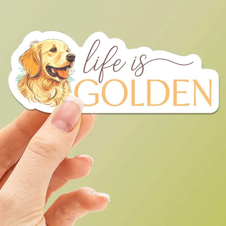 NOVELTY STICKER LIFE IS GOLDEN