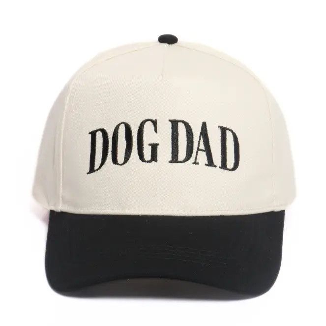 STRUCTURED COTTON HAT TWO TONE BLACK DOG DAD