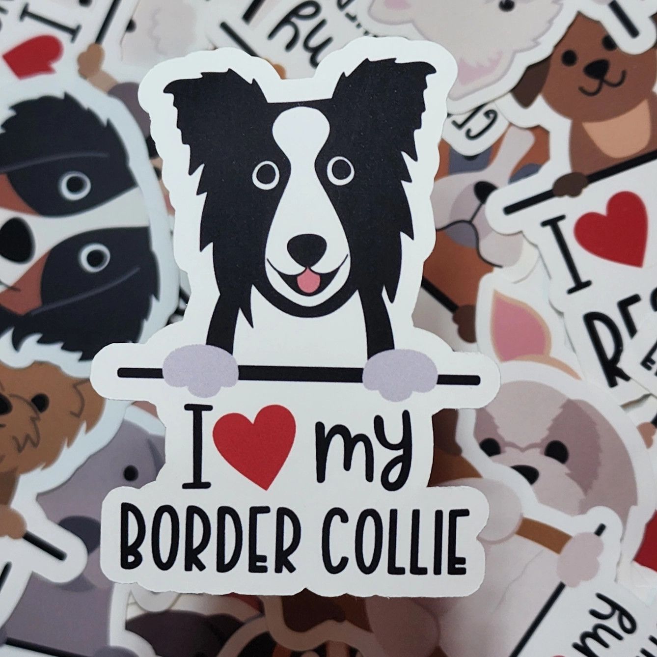 BREED STICKER I LOVE MY BORDER COLLIE
