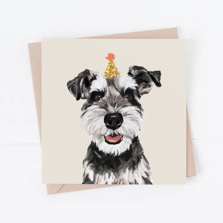 BIRTHDAY CARD PARTY SCHNAUZER