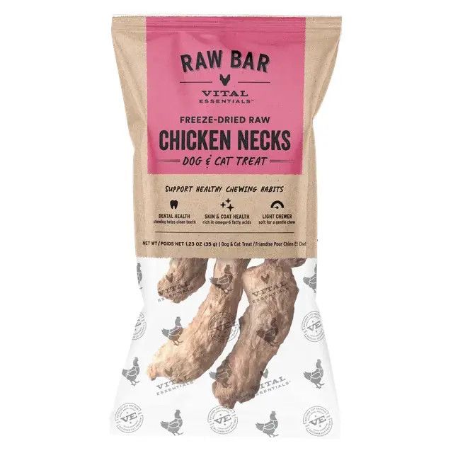 VITAL ESSENTIALS RAW BAR FREEZE DRIED CHICKEN NECKS