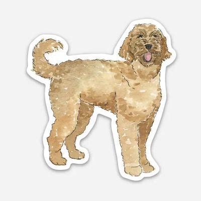 NOVELTY STICKER GOLDENDOODLE