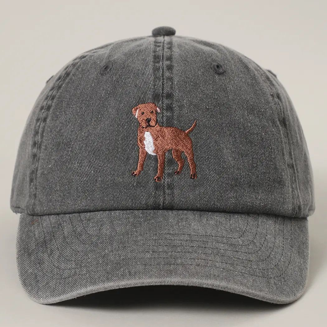 COTTON HAT CHARCOAL PIT BULL