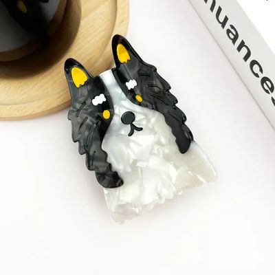HAIR CLIP BORDER COLLIE BLACK