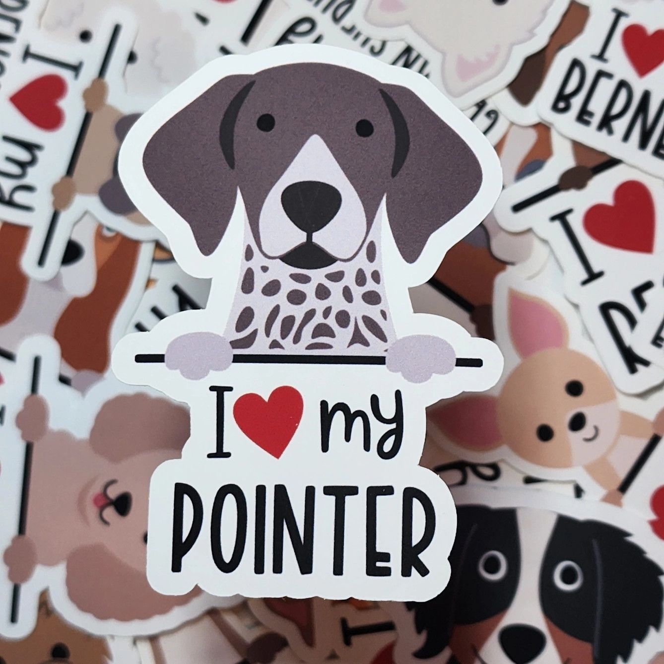 BREED STICKER I LOVE MY POINTER