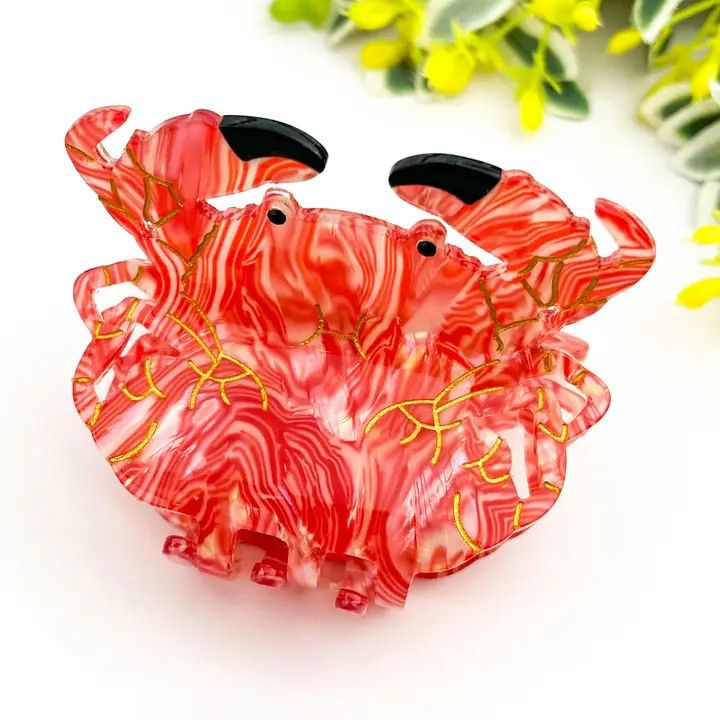 HAIR CLIP CRAB RED