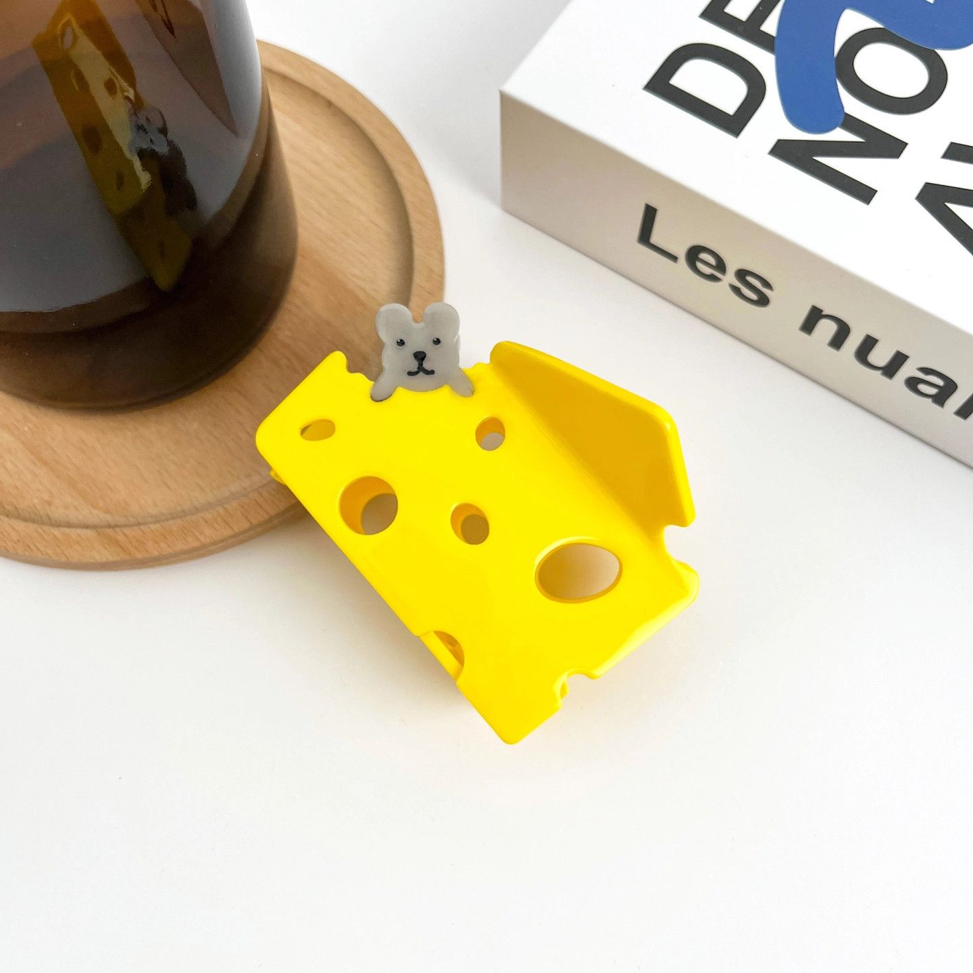 HAIR CLIP MOUSE WITH CHEESE