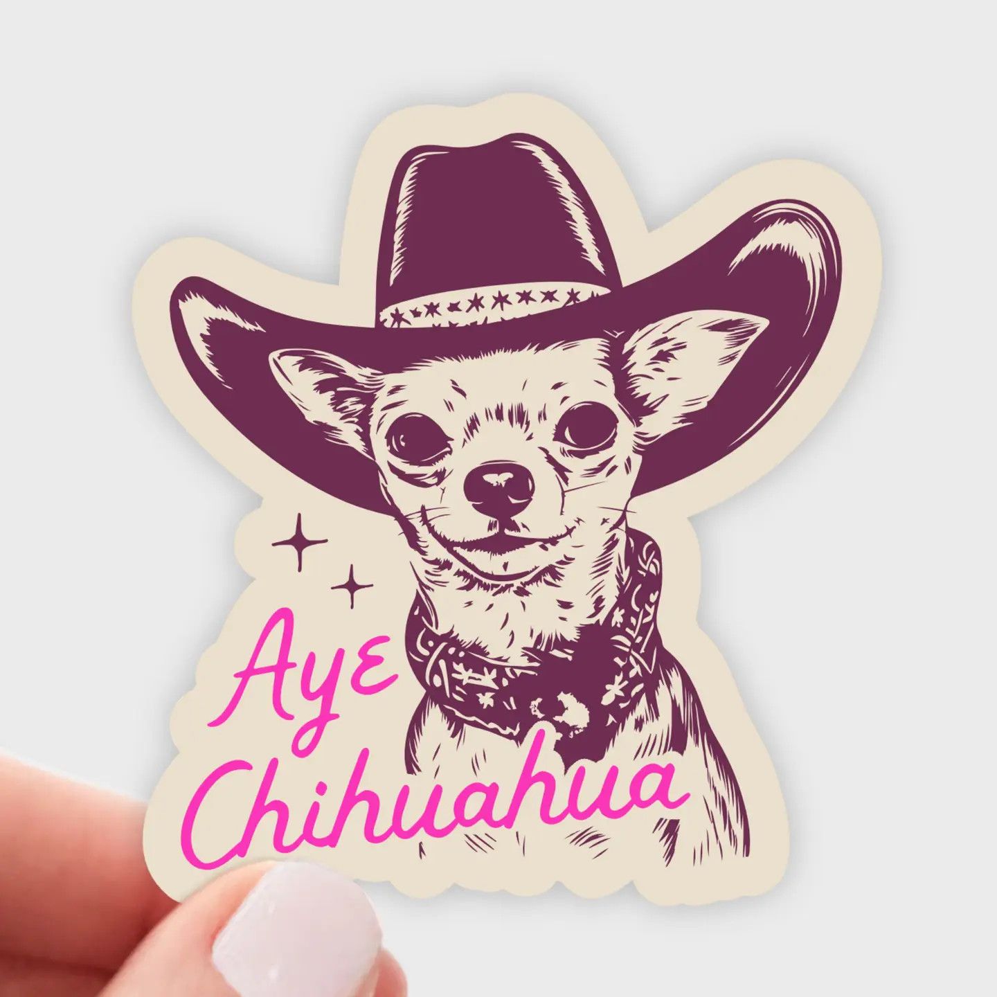 NOVELTY STICKER AYE CHIHUAHUA