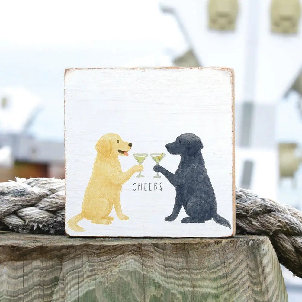 BLOCK SIGN CHEERS RETRIEVERS
