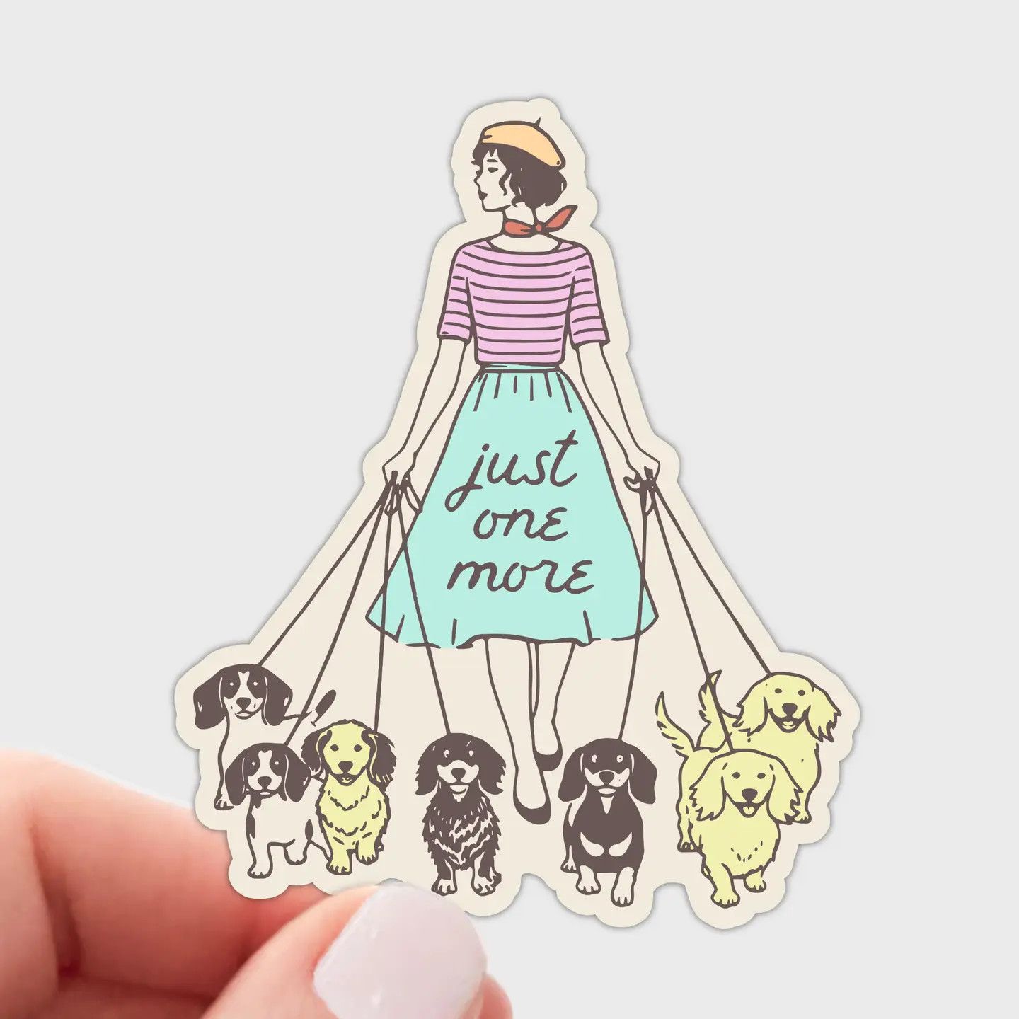NOVELTY STICKER JUST ONE MORE DOG