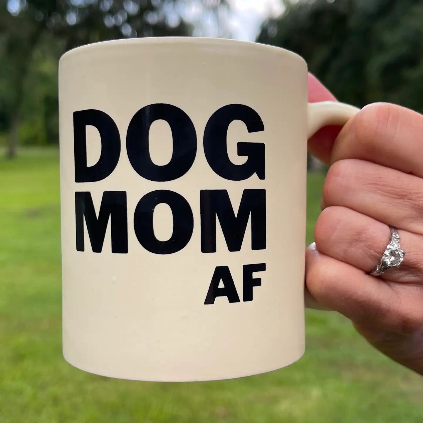 COFFEE MUG DOG MOM AF