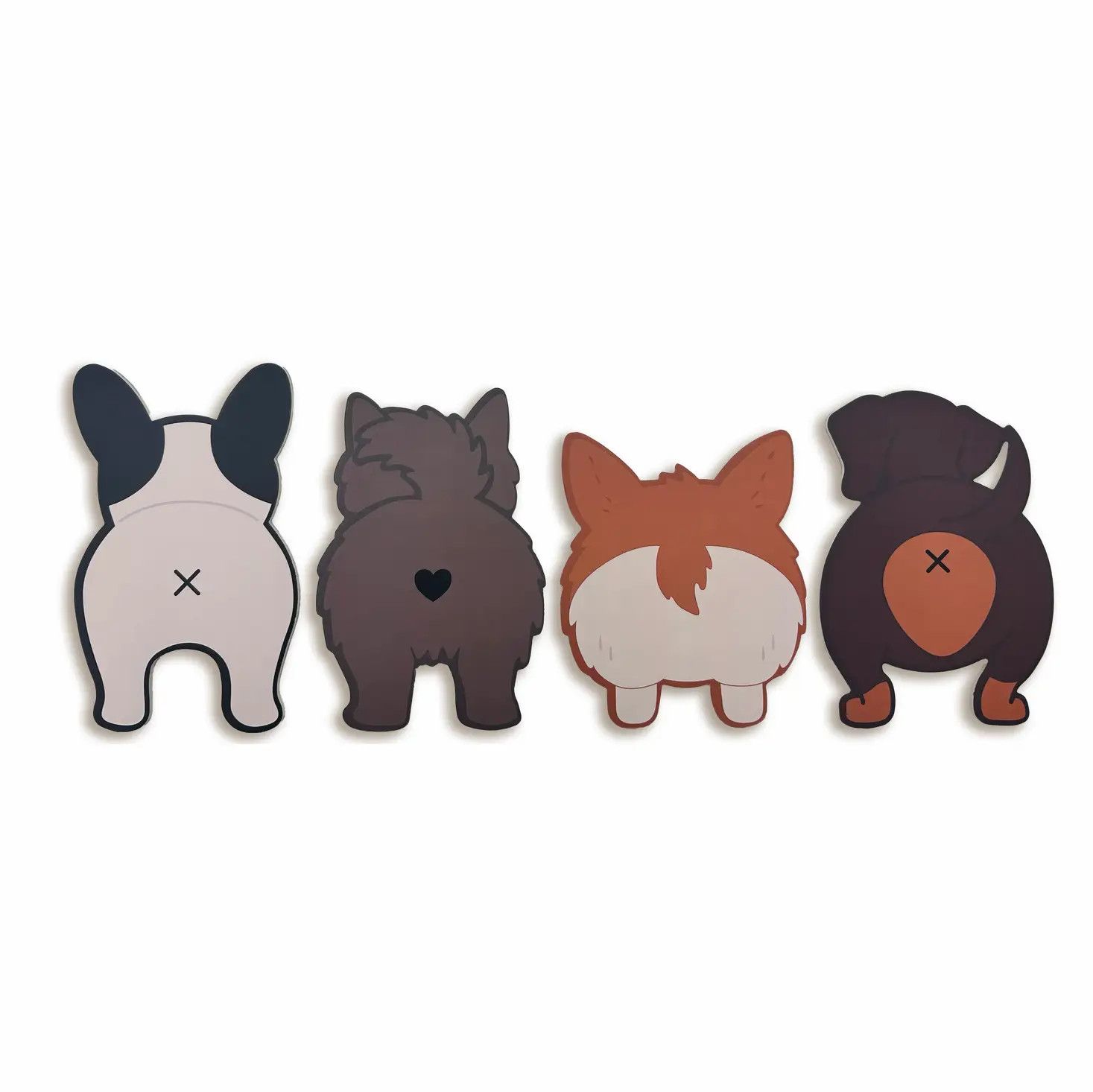 COASTER SET DOG BUTTS