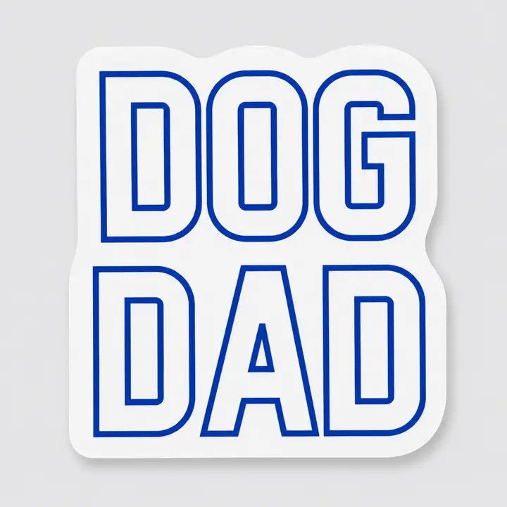 NOVELTY STICKER DOG DAD