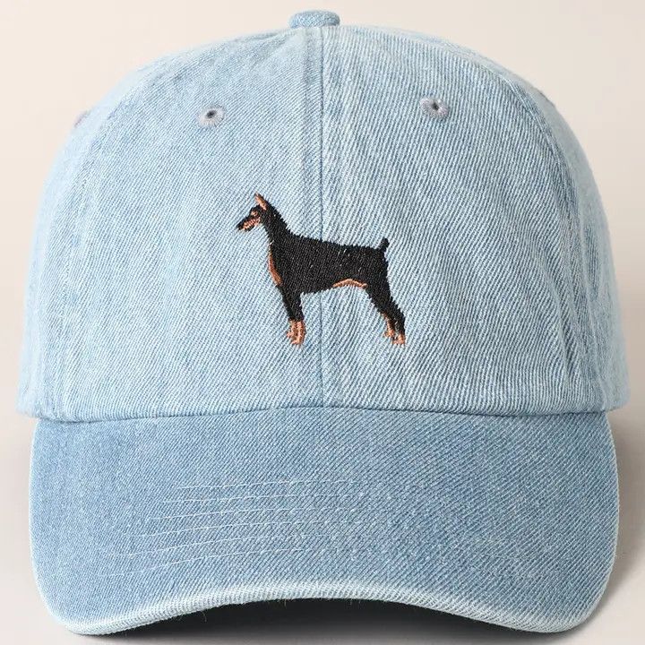 COTTON HAT DENIM BLUE DOBERMAN