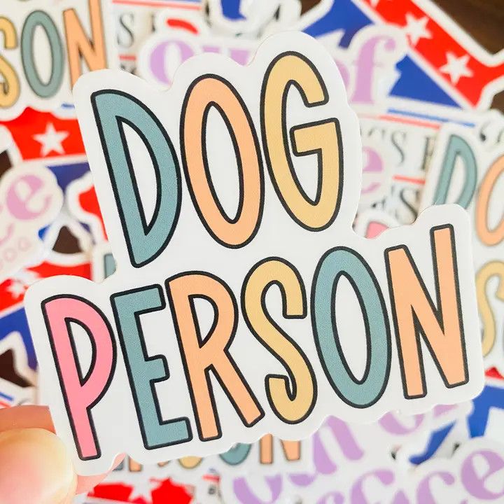 NOVELTY STICKER DOG PERSON