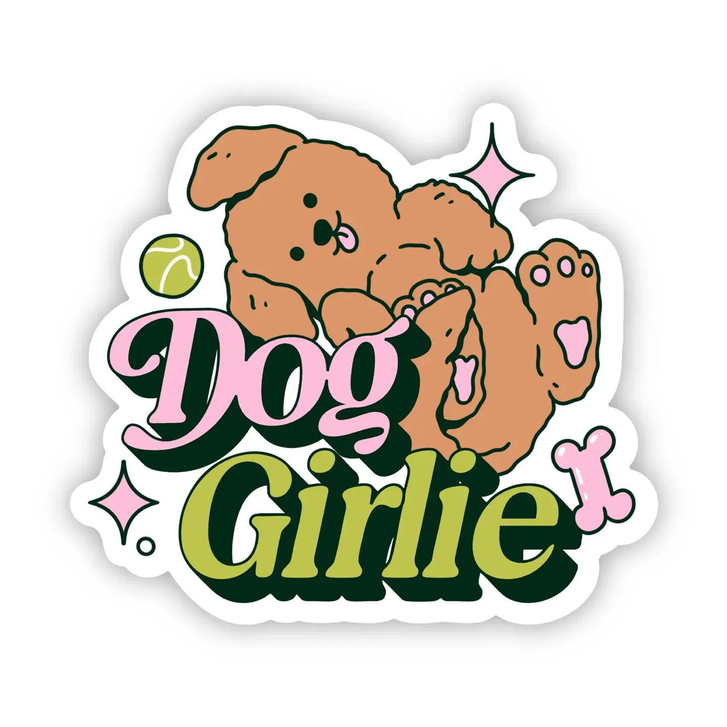 NOVELTY STICKER DOG GIRLIE