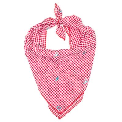 BANDANA RED GINGHAM SHARKS