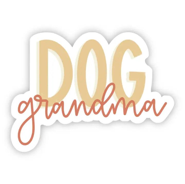 NOVELTY STICKER DOG GRANDMA