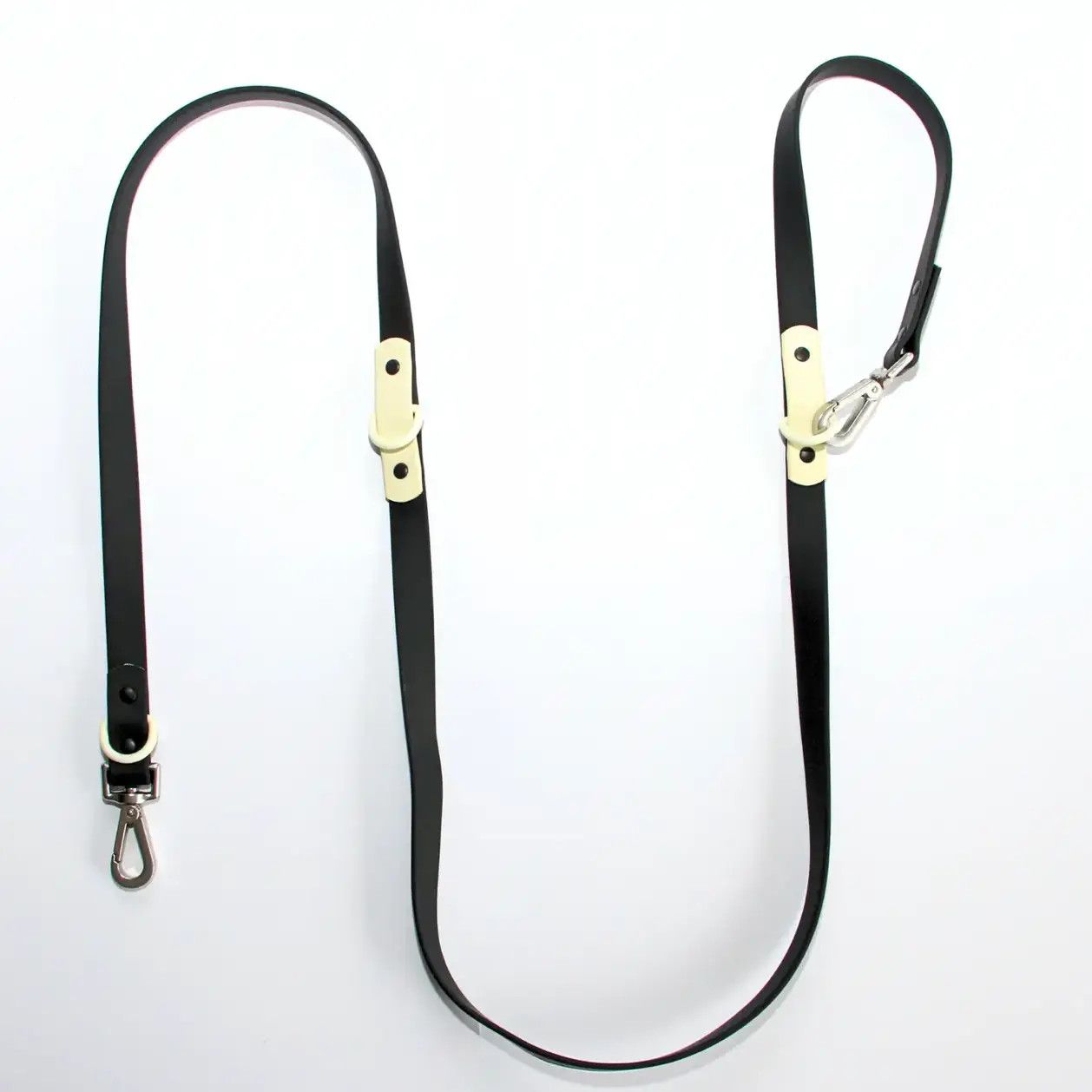 FRITZ LEASH BLACK WHITE, Size: ADJUSTABLE