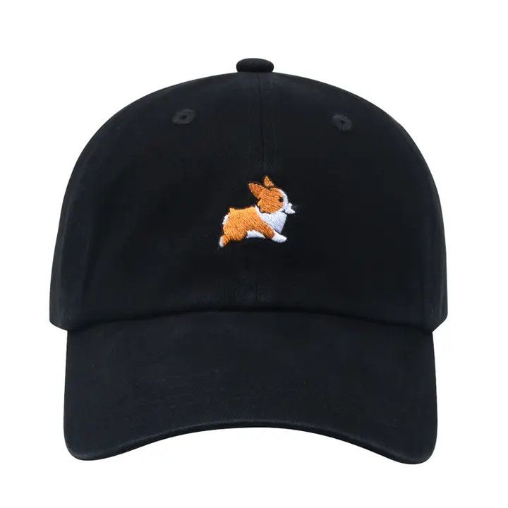 COTTON HAT BLACK CORGI