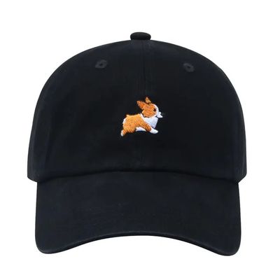 COTTON HAT BLACK CORGI