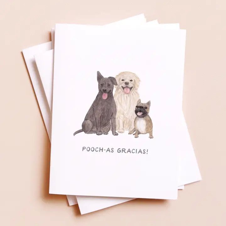THANK YOU CARD POOCH-AS GRACIAS