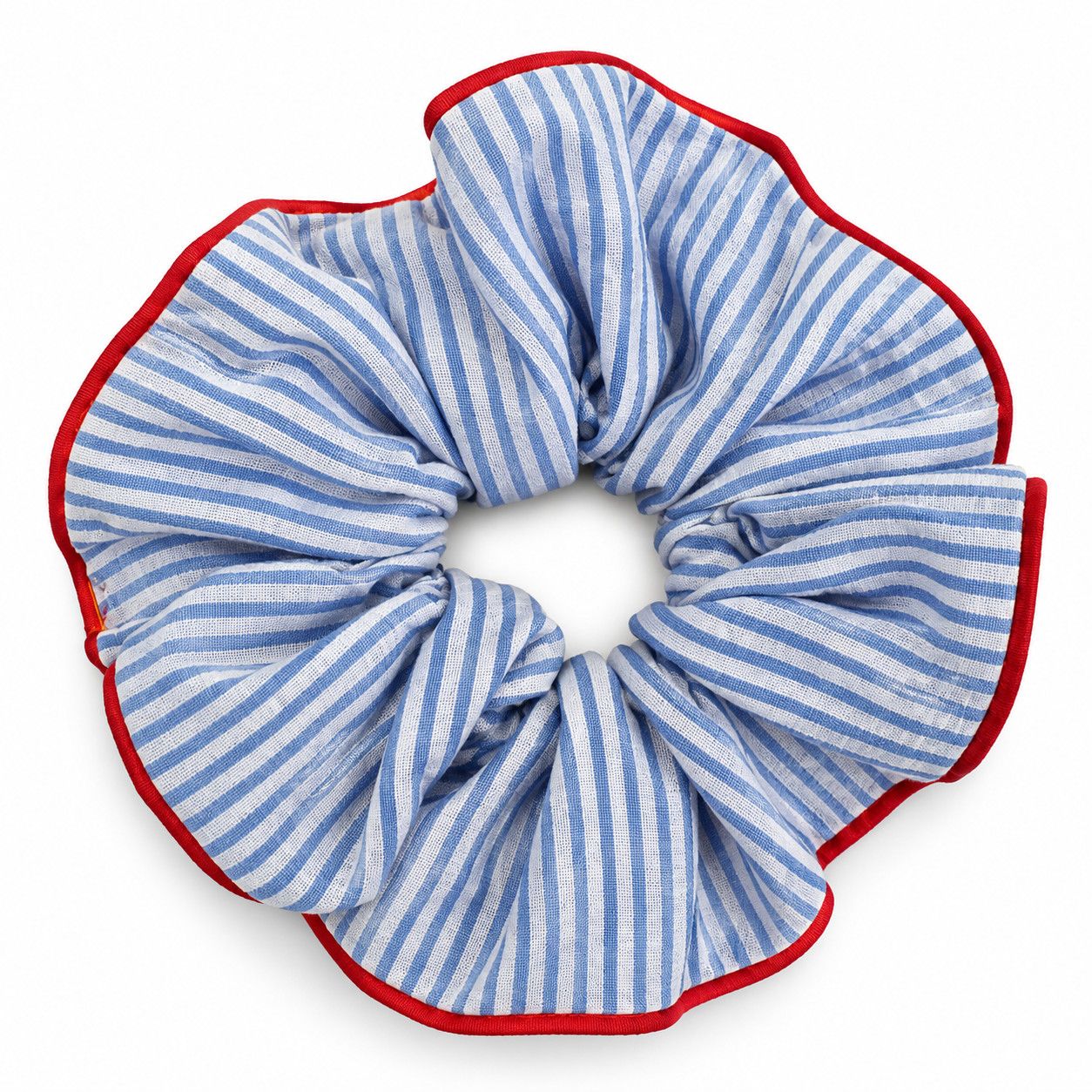 SCRUNCHIE BLUE SEERSUCKER