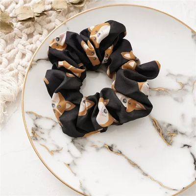 SCRUNCHIE BLACK CORGI