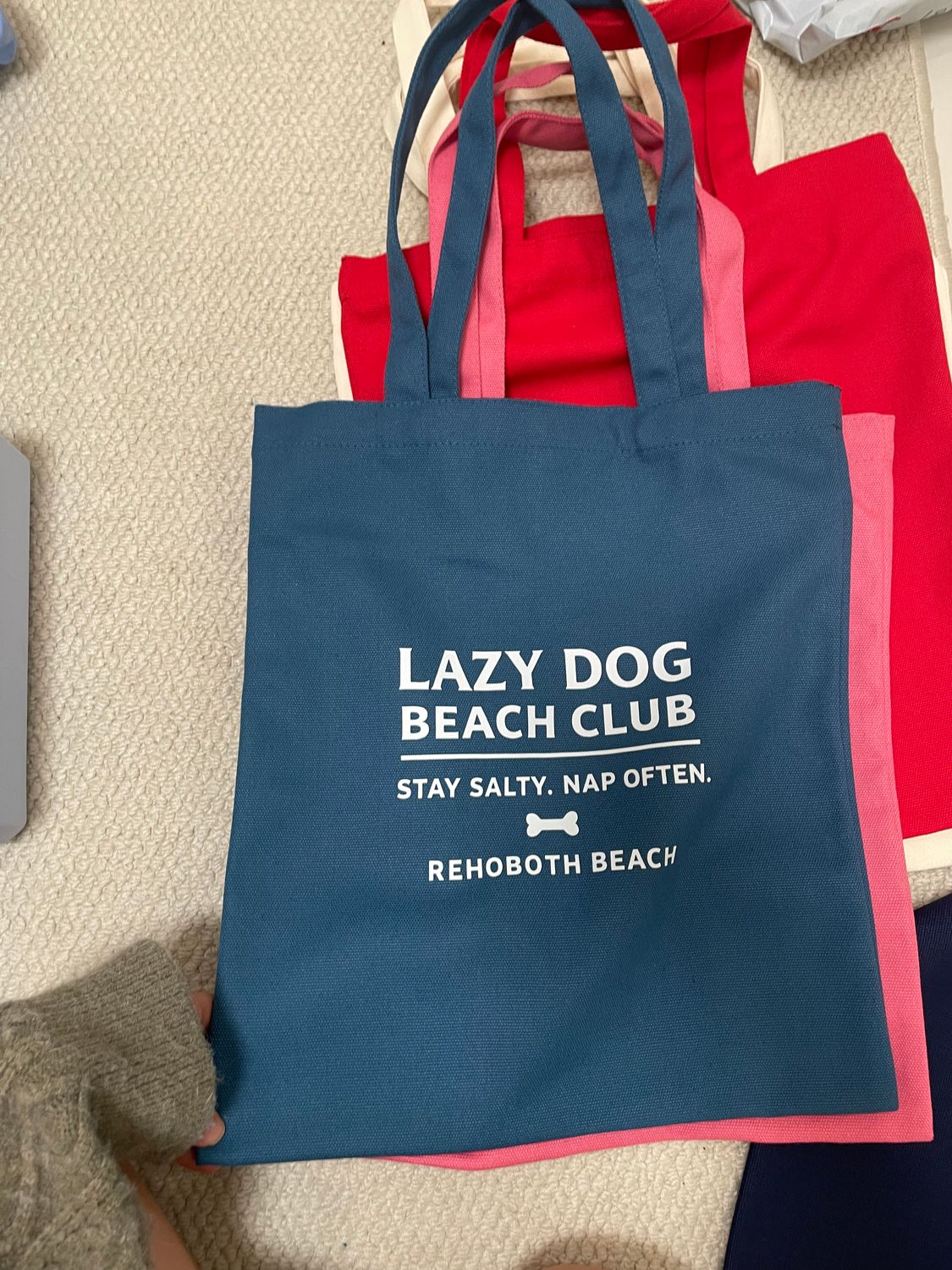 TOTE BAG BLUE LAZY DOG BEACH CLUB