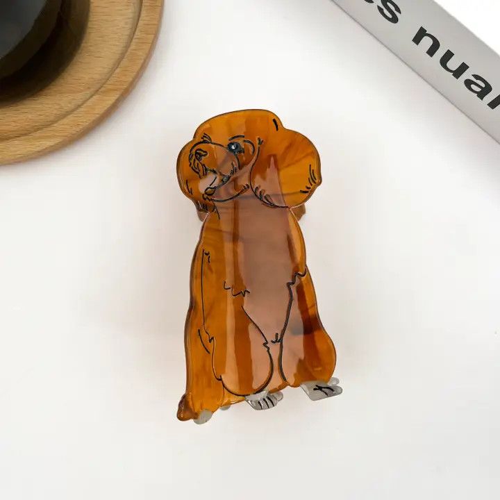 HAIR CLIP TAN POODLE