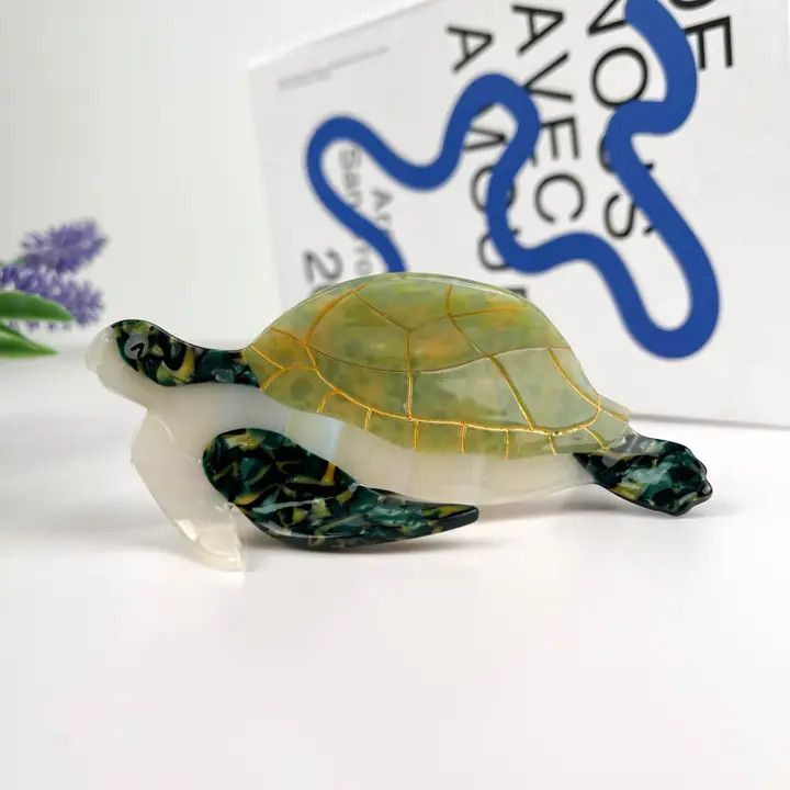 HAIR CLIP SEA TURTLE IRIDESCENT