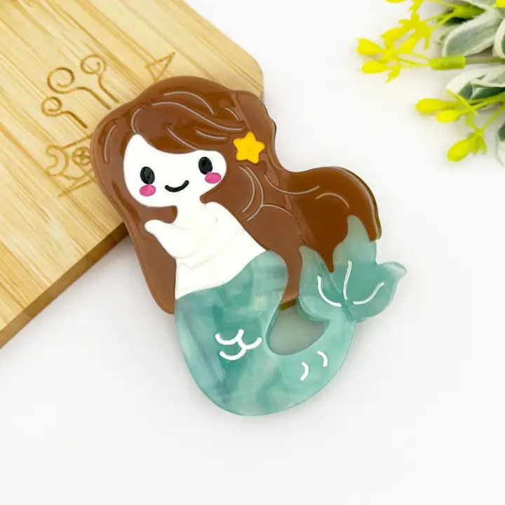 HAIR CLIP MERMAID BROWN