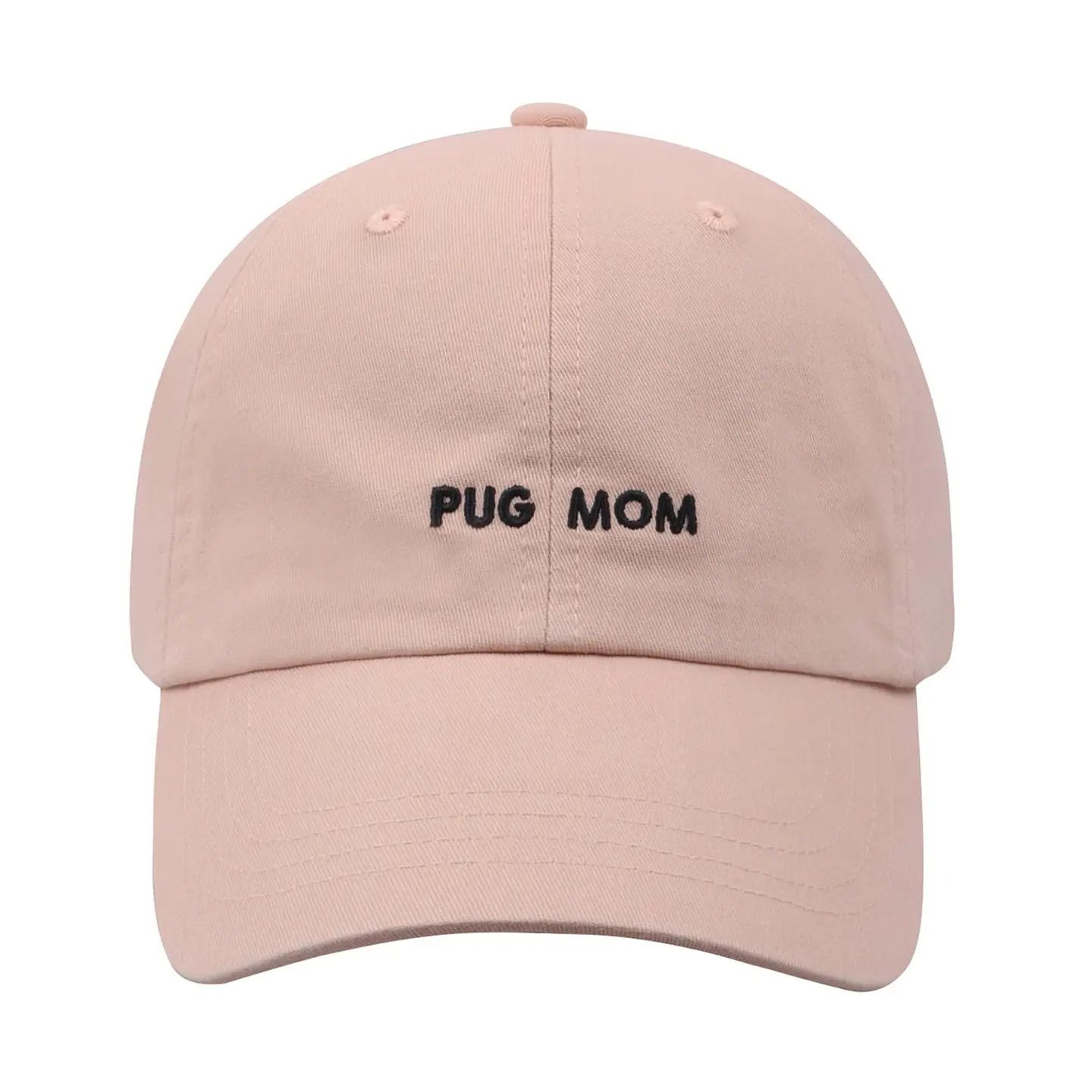 COTTON HAT PINK PUG MOM