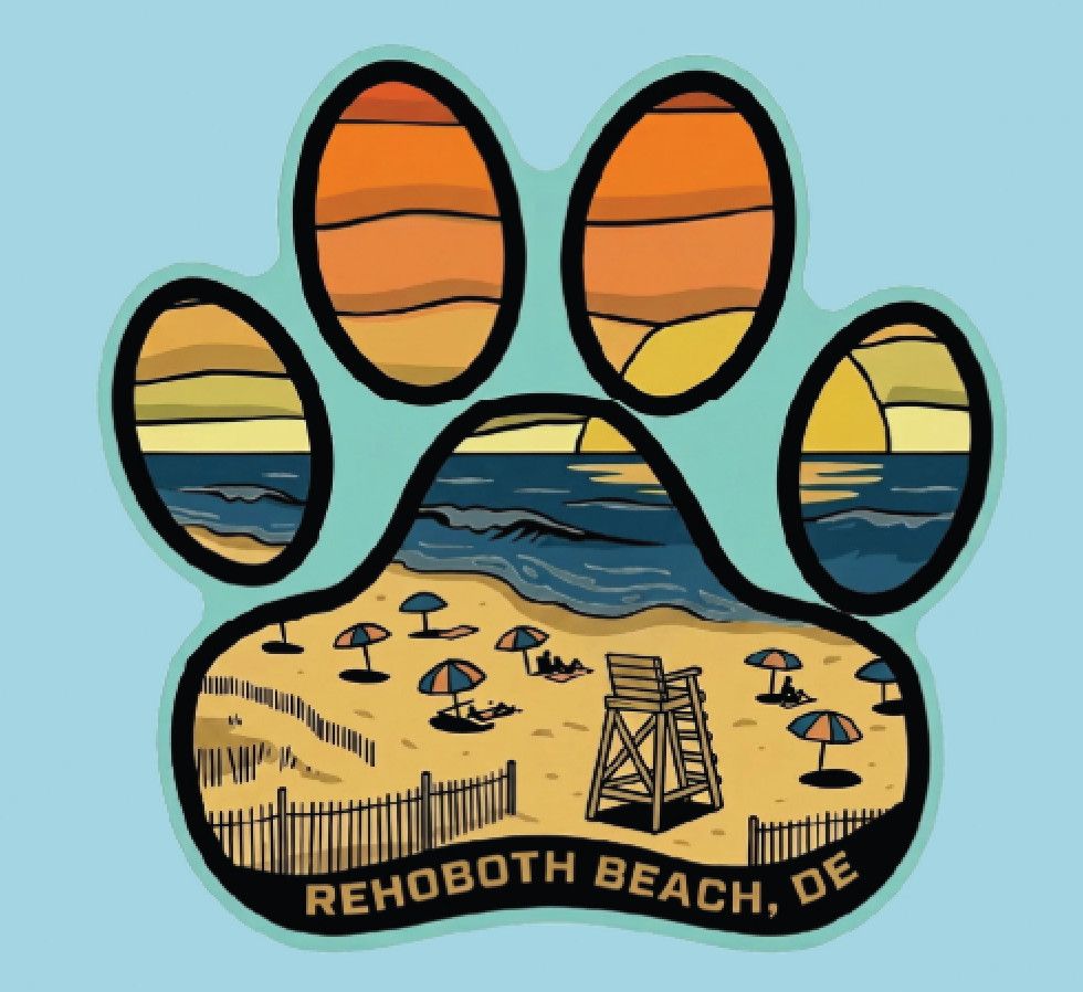 BEACH STICKER PAWSOME
