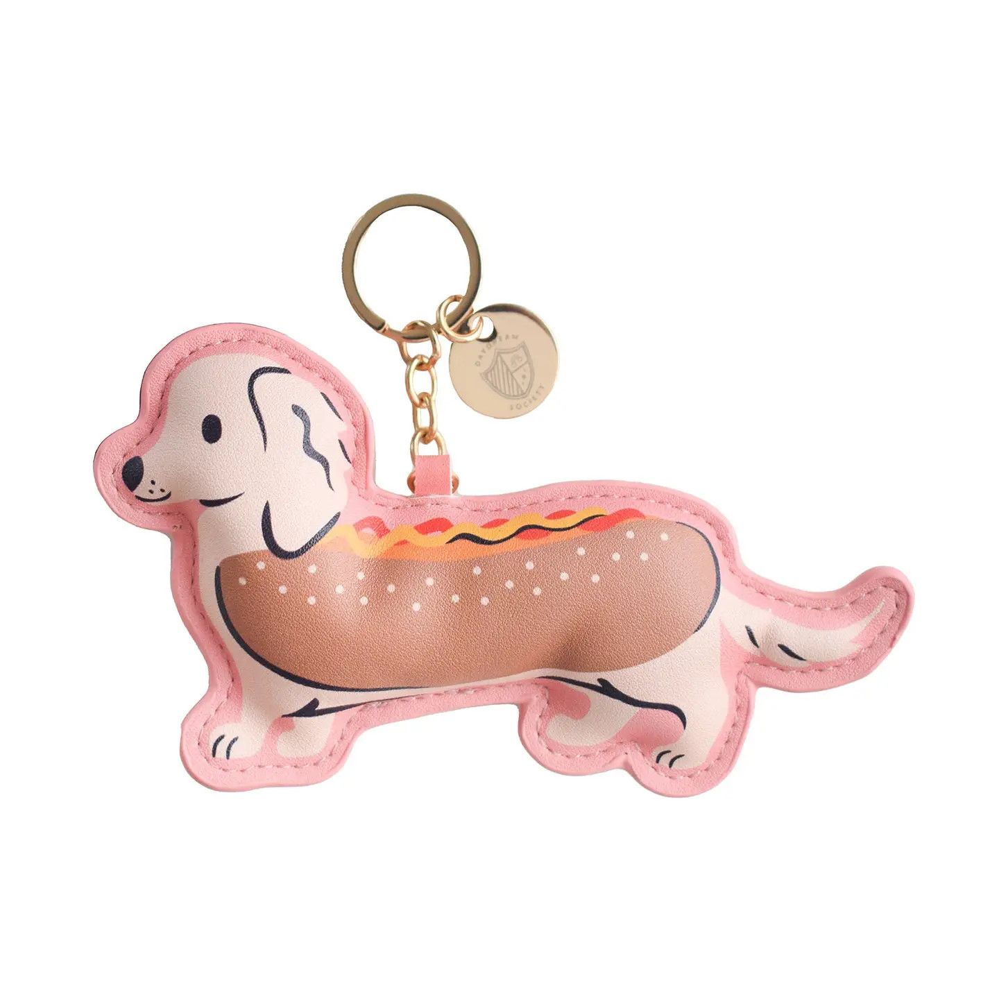 CHARM KEYCHAIN DACHSHUND HOT DOG