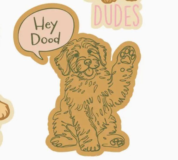 NOVELTY STICKER HEY DOOD