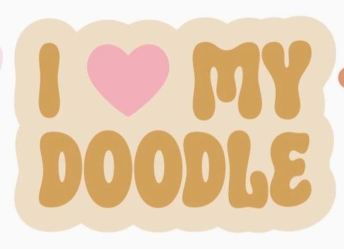NOVELTY STICKER I LOVE MY DOODLE