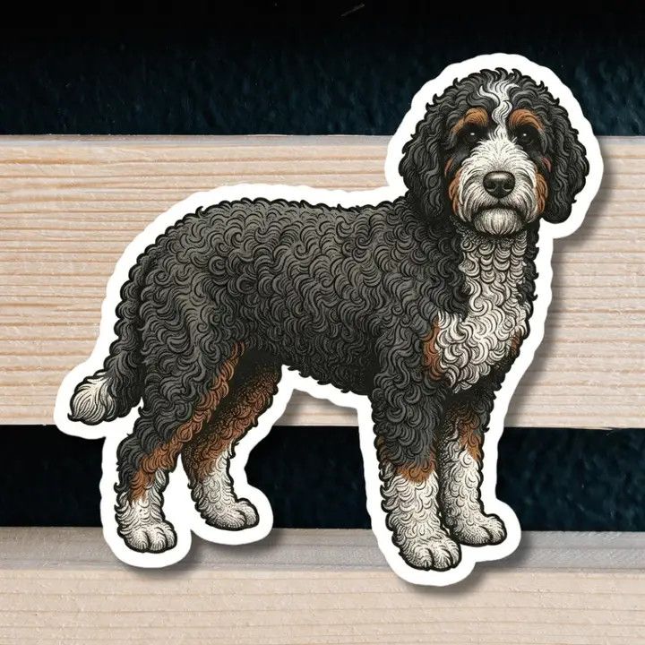 NOVELTY STICKER HAND DRAWN BERNEDOODLE