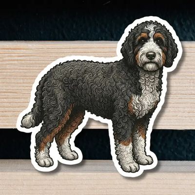 NOVELTY STICKER HAND DRAWN BERNEDOODLE