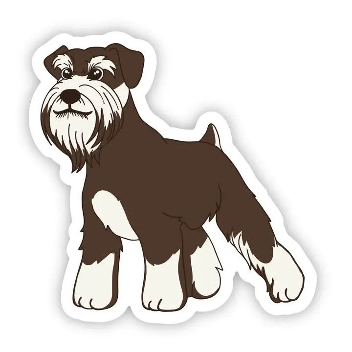 NOVELTY STICKER SCHNAUZER