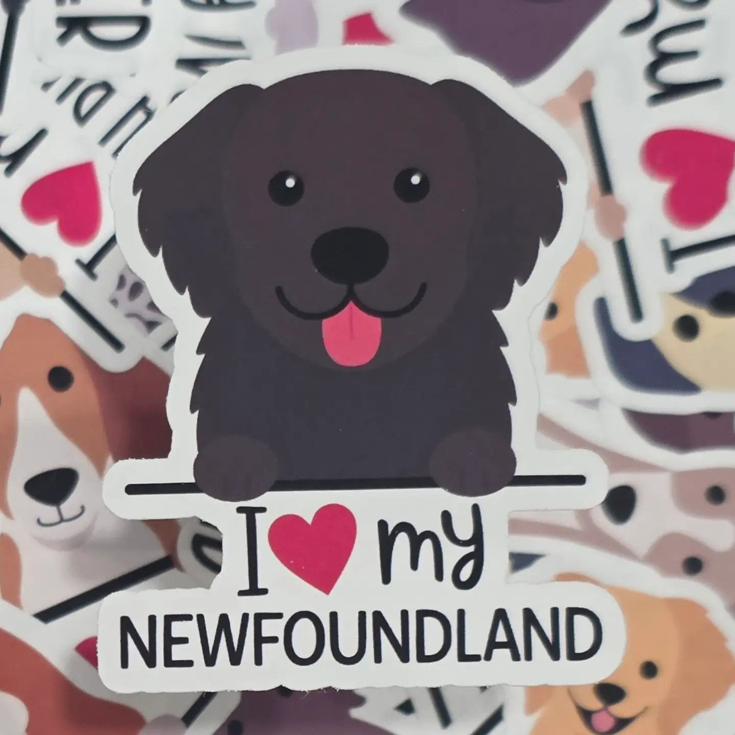 BREED STICKER I LOVE MY NEWFOUNDLAND