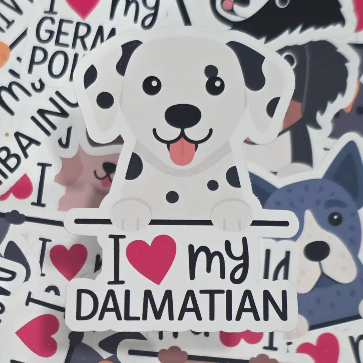 BREED STICKER I LOVE MY DALMATIAN