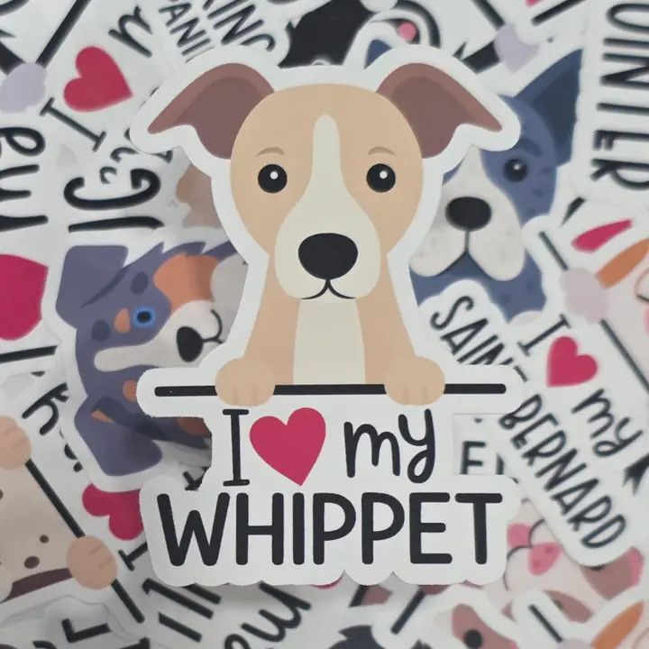 BREED STICKER I LOVE MY WHIPPET