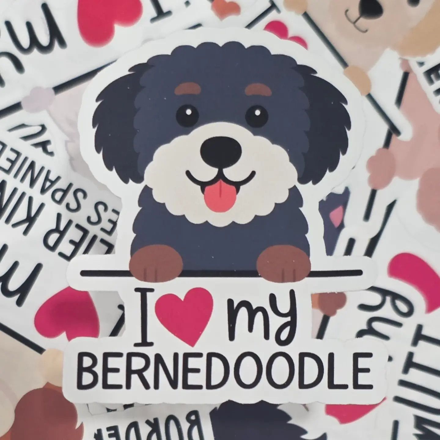 BREED STICKER I LOVE MY BERNEDOODLE