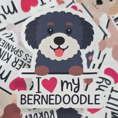 BREED STICKER I LOVE MY BERNEDOODLE
